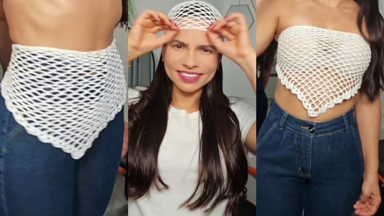 Faça agora mesmo, sua bandana de crochê 3 em 1#bandana 