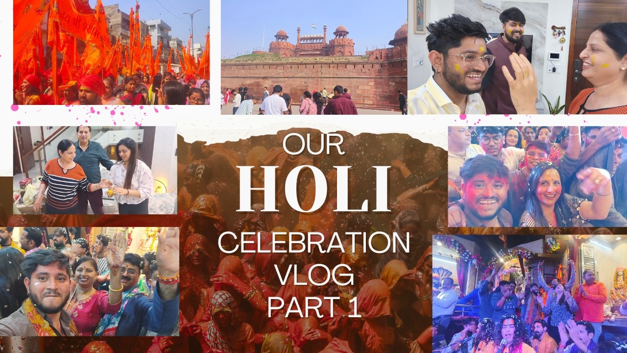 Holi Special Vlog Part 1🎨 Wife vs Me Funny Moments 😂 | Holi Party & Festival with Family & Friends