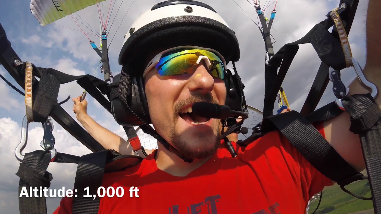 Flying a Paramotor 3,000 ft through a rain cloud