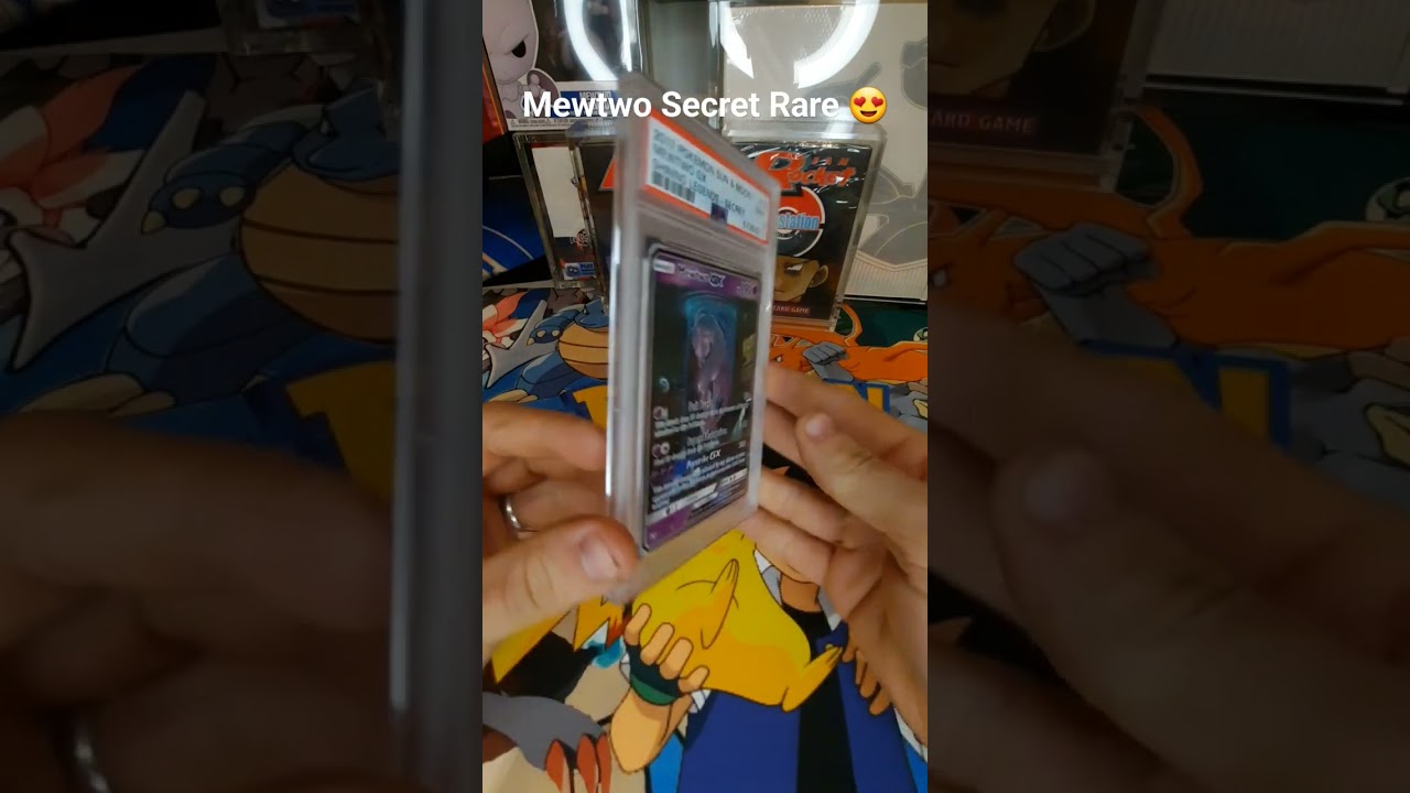 Mewtwo Secret Rare 😍 #pokemon #mewtwo #tcg #psagraded #subscribe