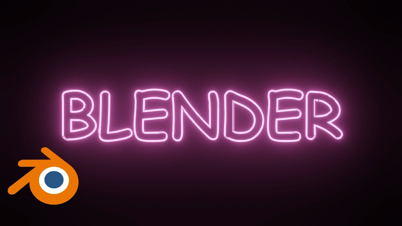 Flickering Neon Sign using Blender 2.93