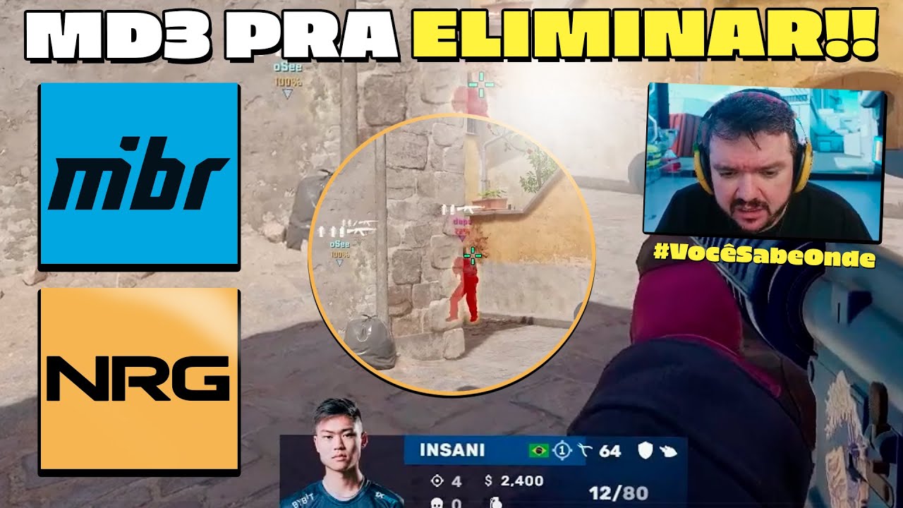 MD3 PRA ELIMINAR DO RMR! MIBR vs NRG -MELHORES MOMENTOS - PGL CS2 Major Copenhagen 2024 Americas RMR