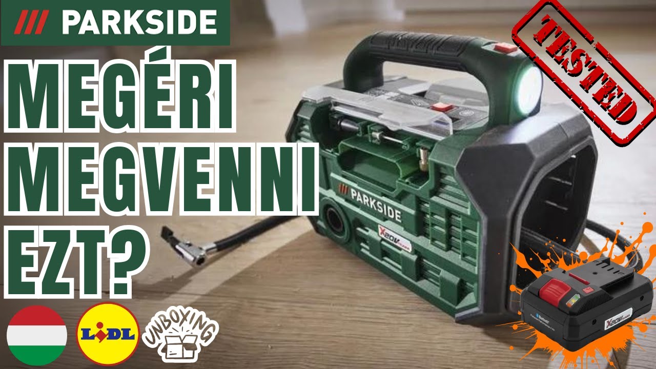 20 V AKKUS KOMPRESSZORÉS LÉGSZIVATTYÚ Parkside PKA 20-Li C3 MAGYARORSZÁG MAGYAR LIDL