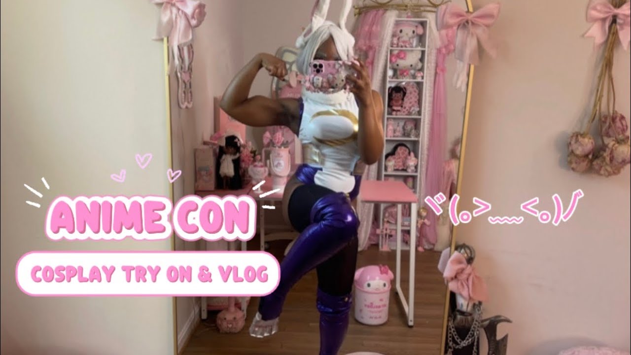 Anime cosplay try on [4 Day Anime con vlog](.&rsaquo; ₃ &lsaquo;.)♡|Super Magfest 2026