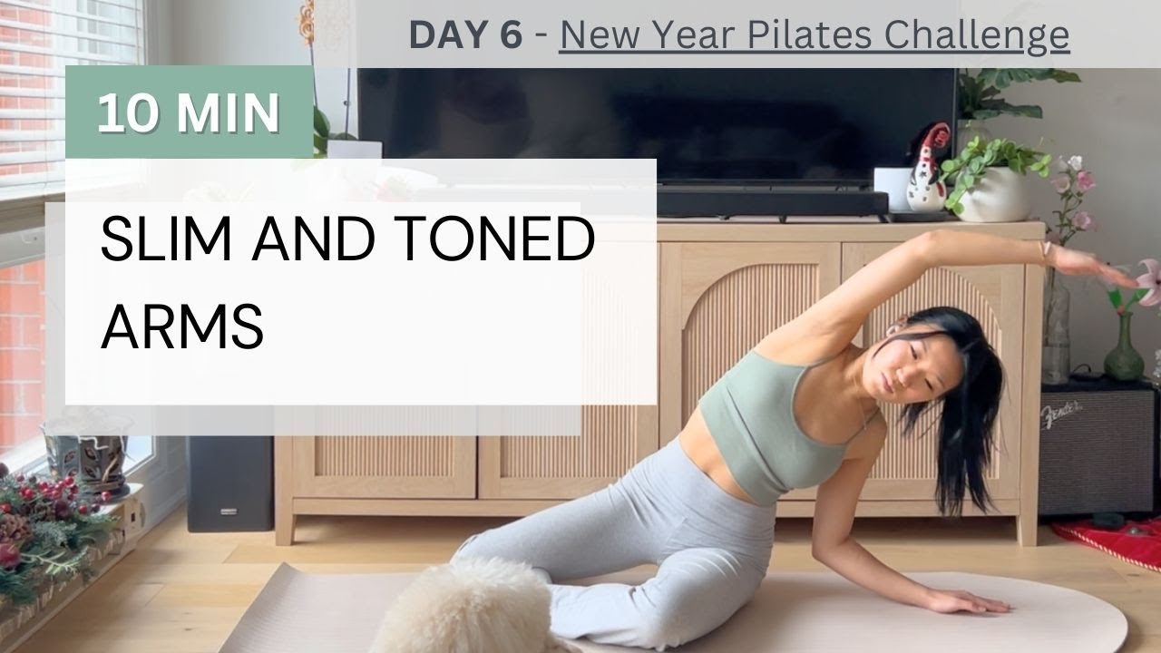 10-MIN SLIM AND TONED ARMS PILATES ROUTINE // NO EQUIPMENT // DAY 6 - NEW YEAR PILATES CHALLENGE
