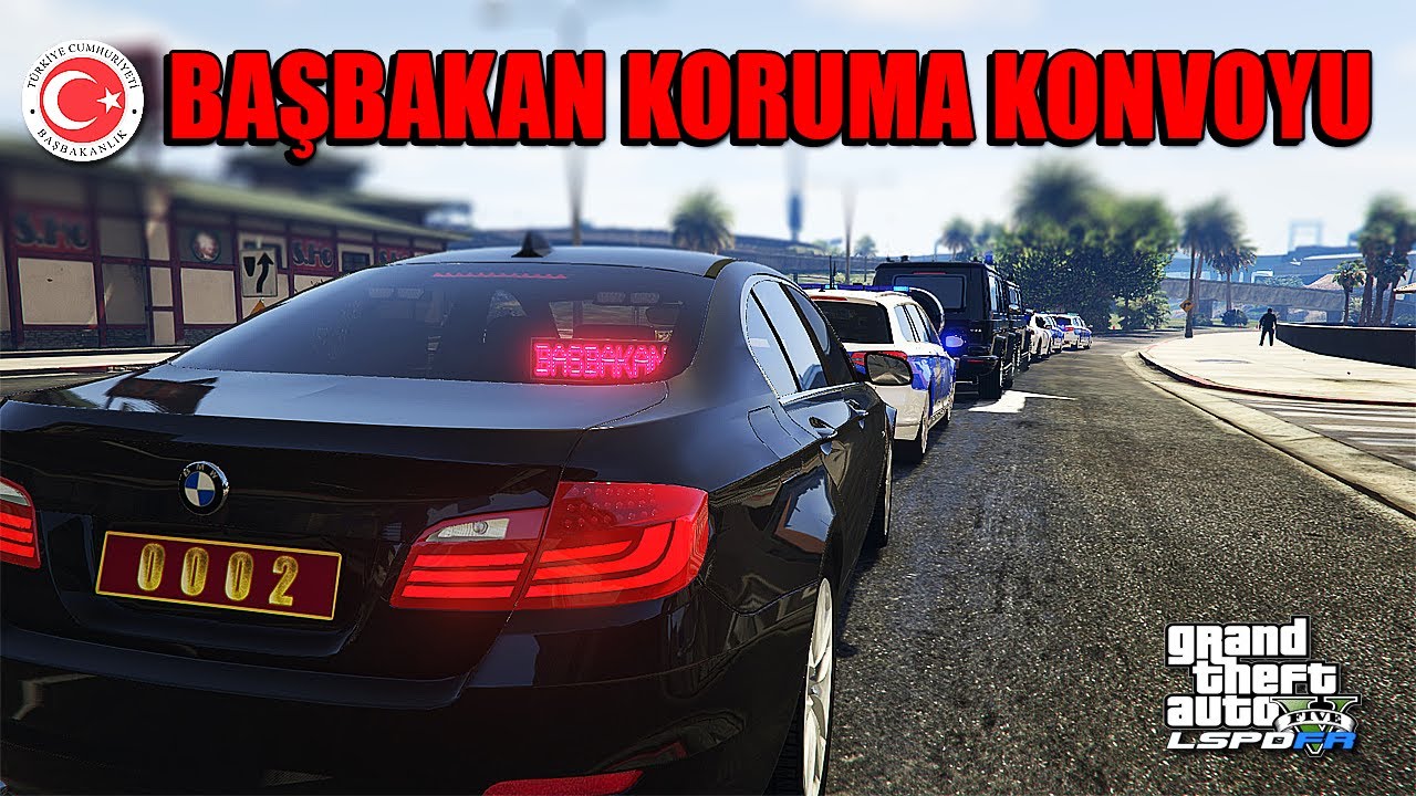 GTA 5 KONVOY - BAŞBAKAN KORUMA KONVOYU - LSPDFR TÜRKÇE