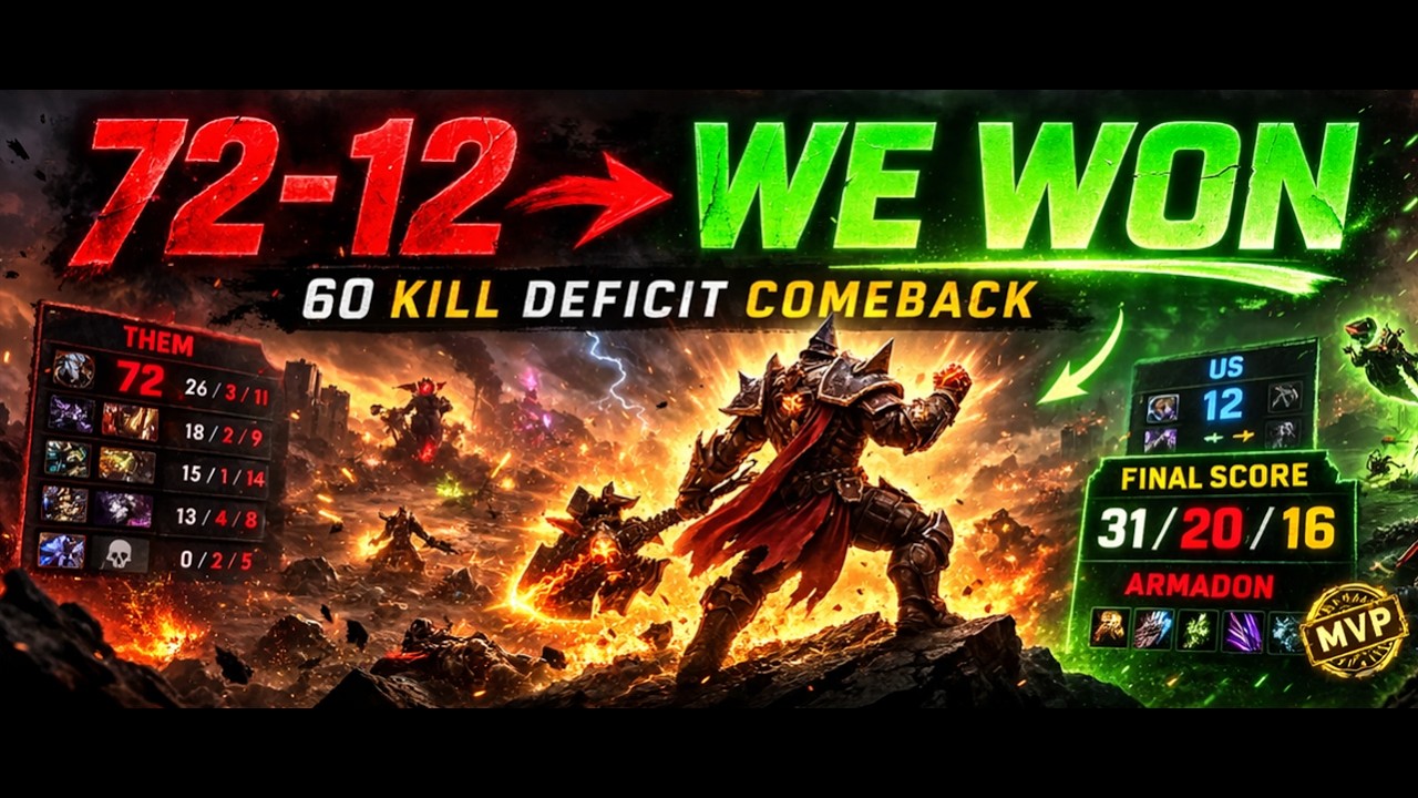 72-12&hellip; AND WE WON ! ! ! INSANE MidWars Comeback (HoN)