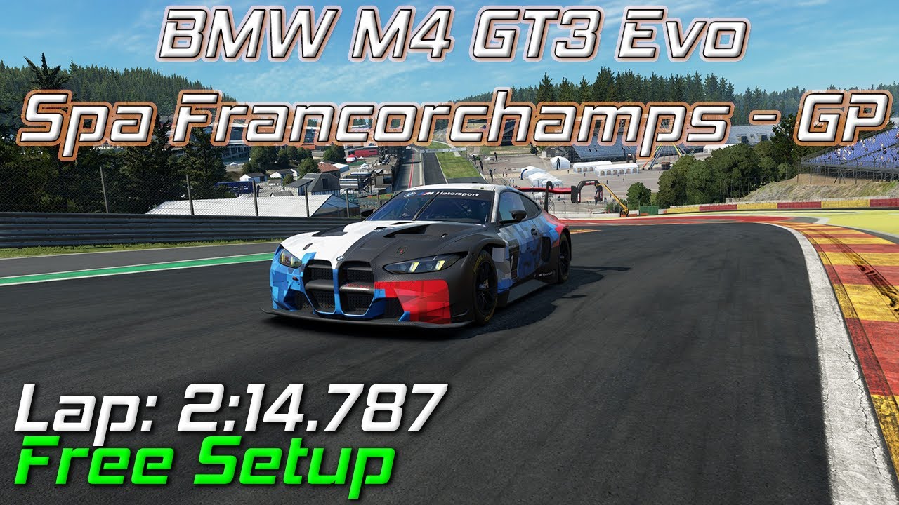 BMW M4 GT3 Evo - Spa Francorchamps GP - Hotlap + Setup - Assetto Corsa Evo V0.4