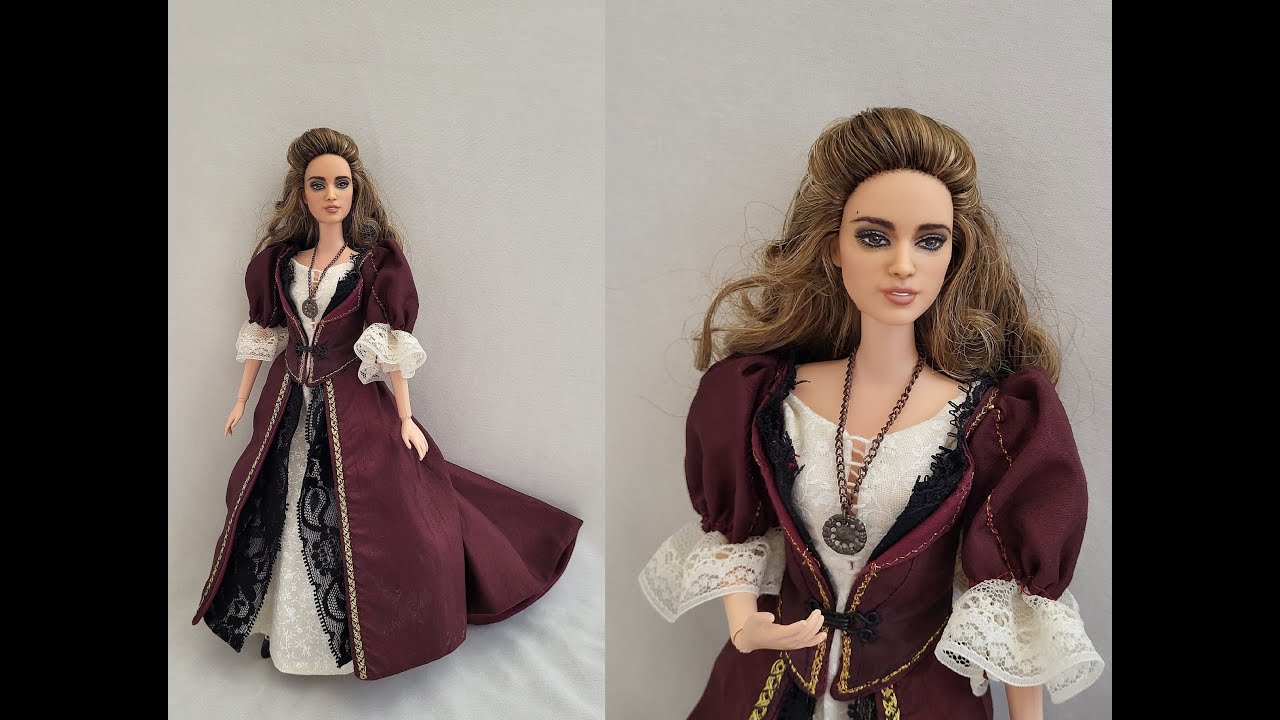 Elizabeth Swann Pirates of the Caribbean: The Curse of the Black Pearl Custom Doll & 4 Outfits!