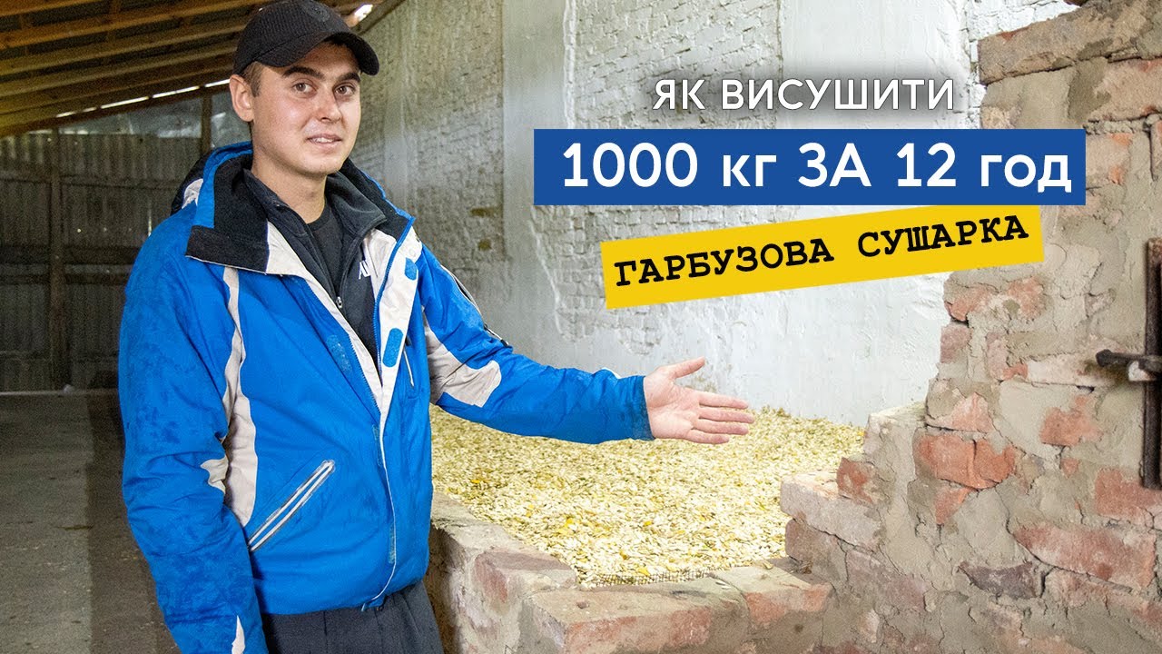Гарбузова сушка на дровах. Як висушити 1000 кг насіння за 12 годин
