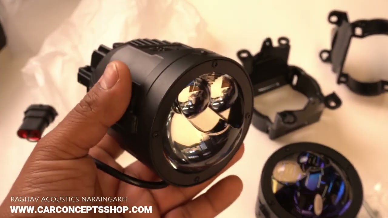 aes dual laser projector foglight unboxing & review