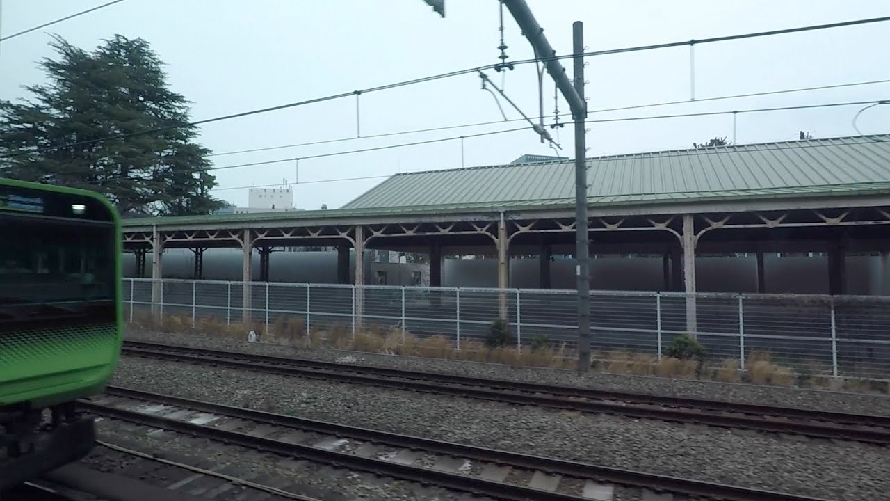 山手線・外回り一周車窓(東京～東京・右側)　先行列車トラブルによる長時間停車あり　2025年3月24日