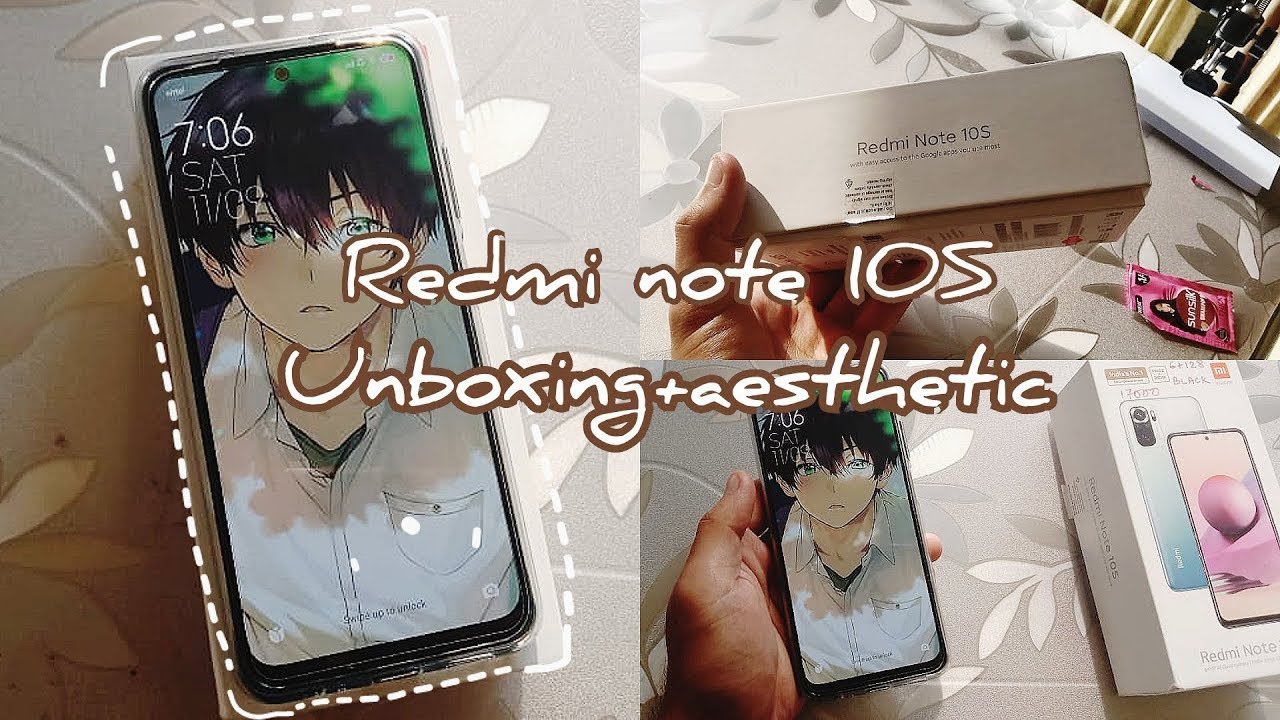 Redmi note 10s(Shadow black)unboxing| Aesthetic| Aesthetic unboxing