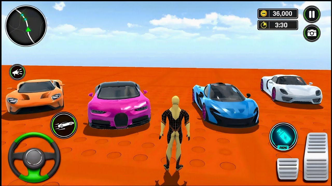 Superhero Car Stunts Racing Simulator - Ramp Car Racing - Car Racing 3D - Android Gameplay 