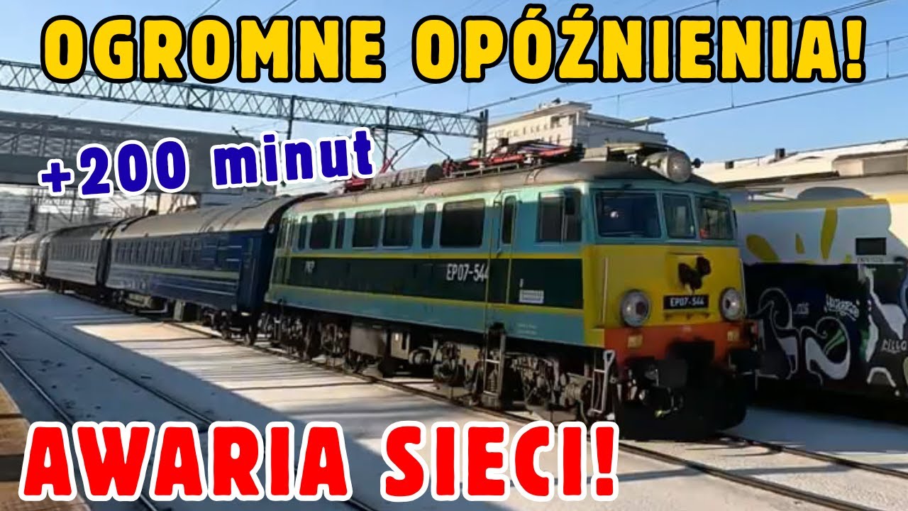 Awaria sieci trakcyjnej i super lokomotywy Warszawa Gdańska!