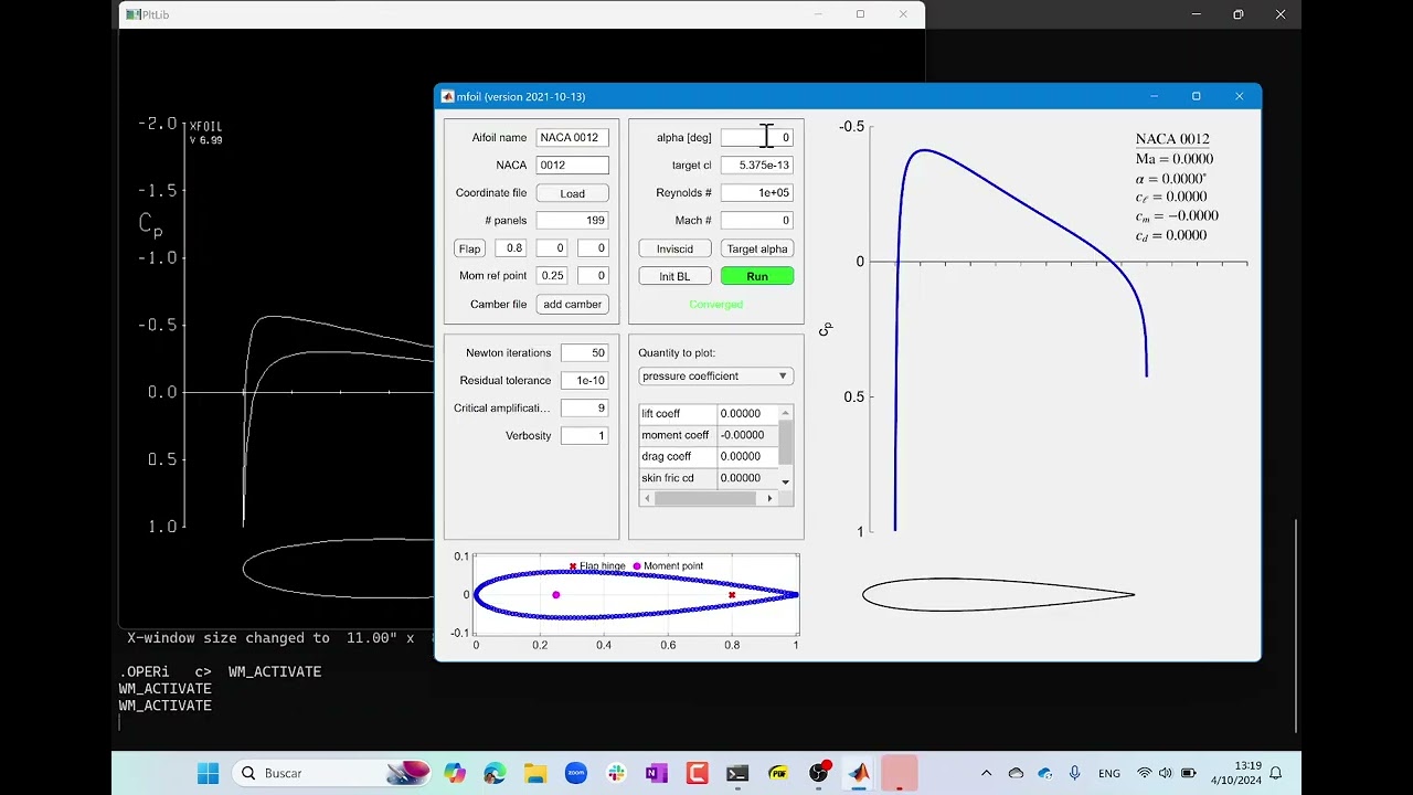 MIT 16.100 Inviscid Airfoil Analysis using Xfoil or Mfoil 2024-10-04