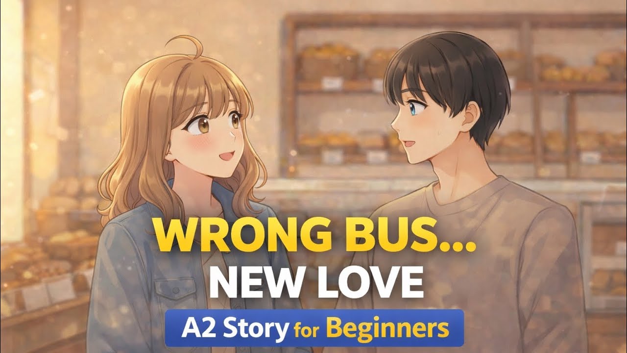 Wrong Bus, New Love beginner English Story💛