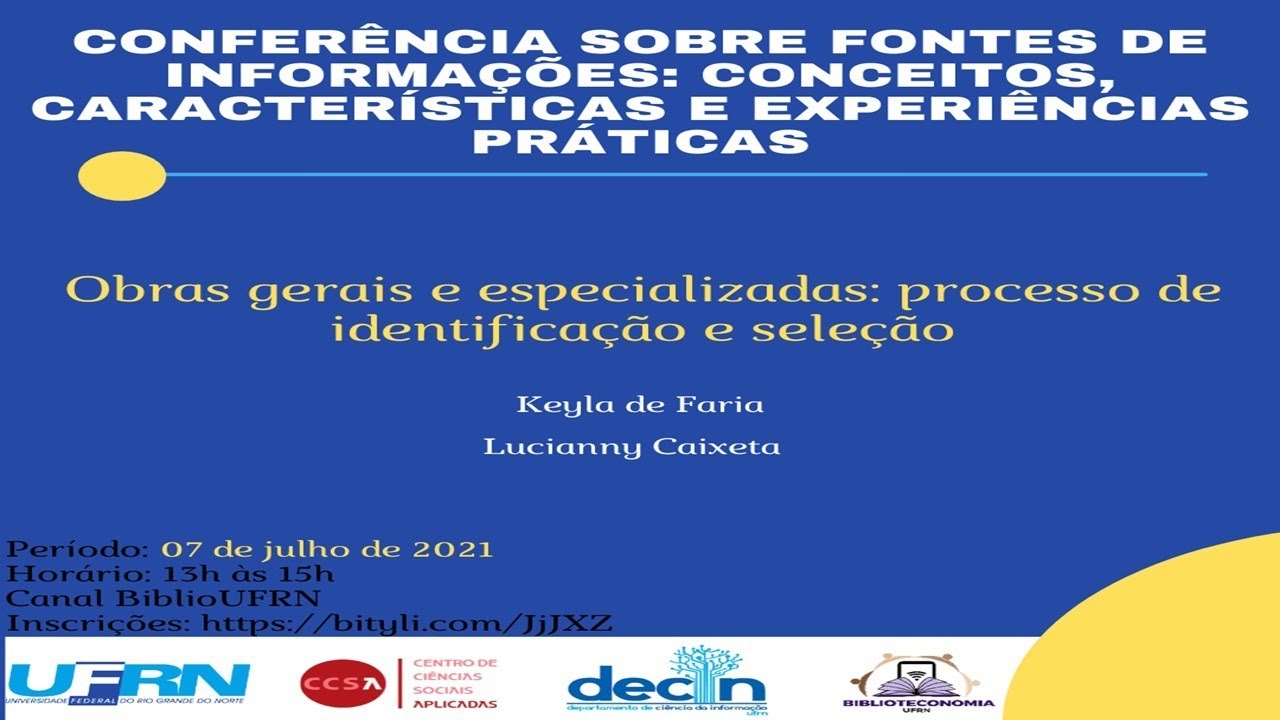 Obras gerais e especializadas: processo de identificação e seleção