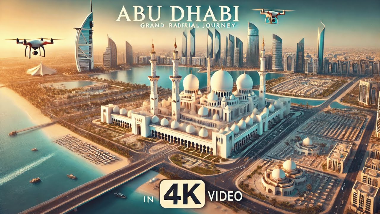 Abu Dhabi Majesty: A Breathtaking 4K Aerial View of UAE's Capital 🏰🇦🇪