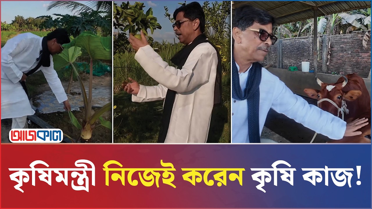 নিজের খামার আর ফসলের ক্ষেত দেখিয়ে যে বার্তা দিলেন কৃষিমন্ত্রী! | Ajkal News