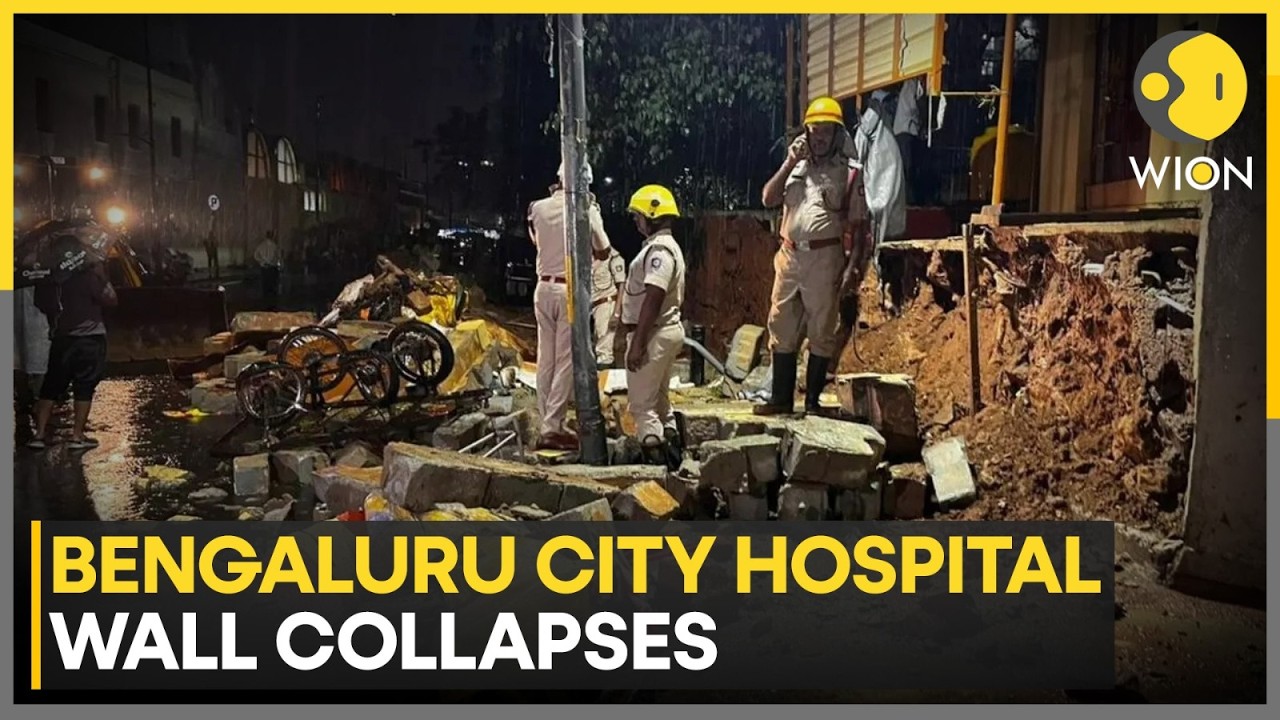 Bengaluru Rain Chaos: Hospital Wall Collapses After Severe Hailstorm | WION