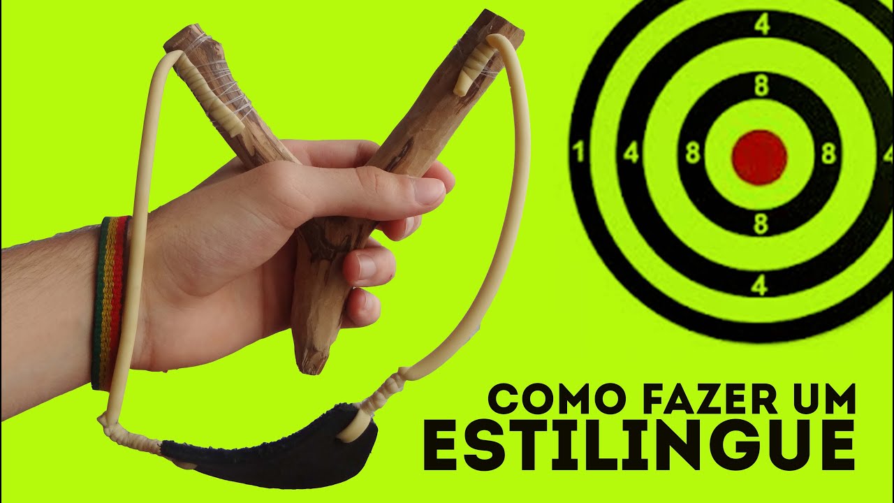 Como fazer um ESTILINGUE CASEIRO !!! (Atiradeira, Baladeira, Bodoque, Funda, Fisga, Setra)