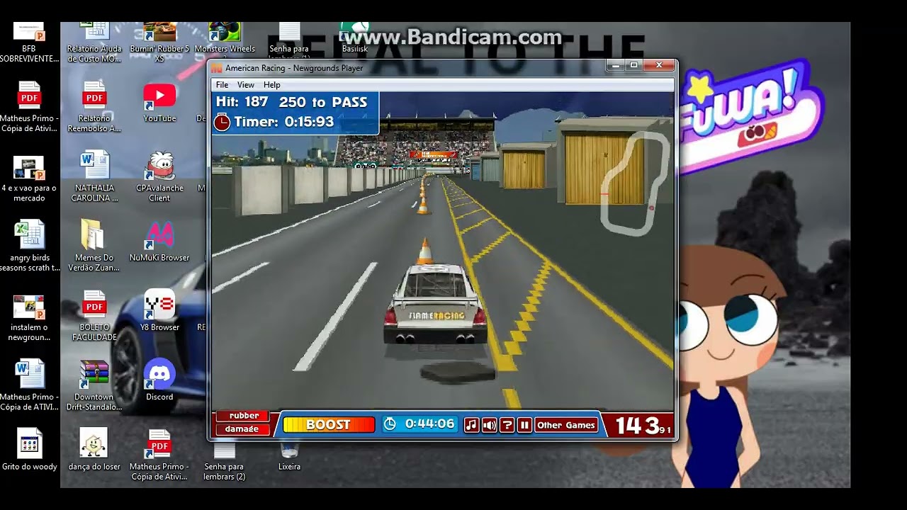 American Racing #9 1 Carro de Corrida vs 300 Cones 