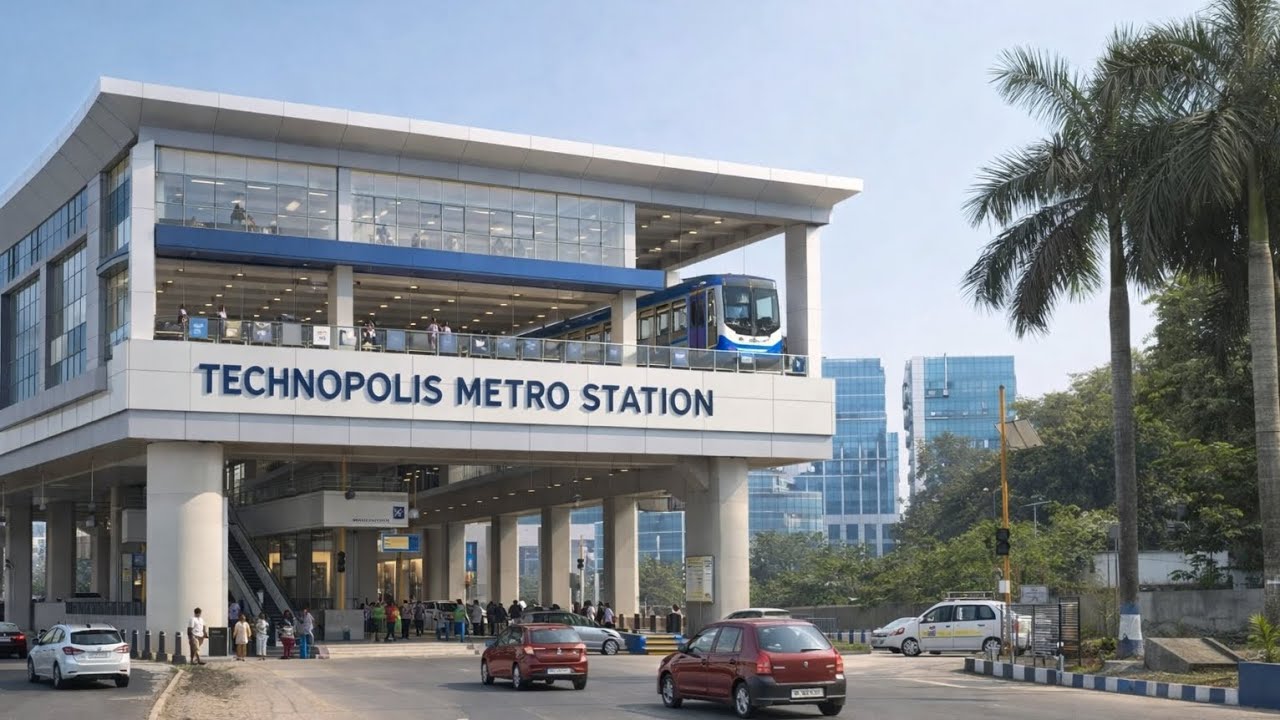 Станция метро «Технополис» — от опор до футуристической достопримечательности | Метро Калькутты