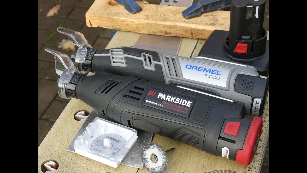 PARKSIDE PERFORMANCE 12V Akku Feinbohrschleifer PPFBSA 12 A1 vs Dremel 8200