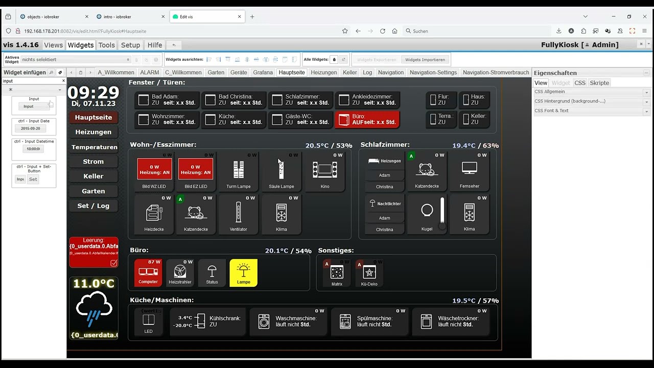 ioBroker VIS / EDIT VIEW / Demo