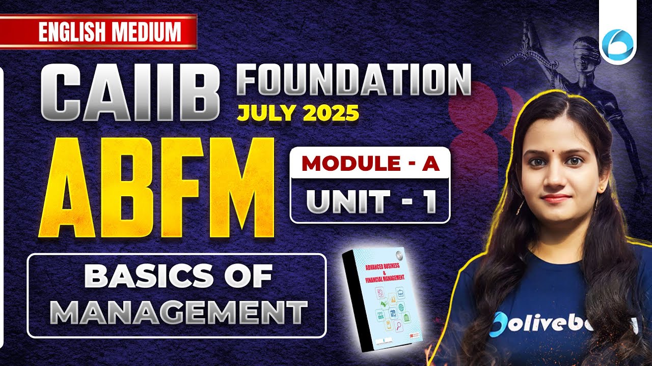 CAIIB ABFM Module A Unit 1 | Basics of Management | CAIIB ABFM English Medium | By Saloni Ma'am