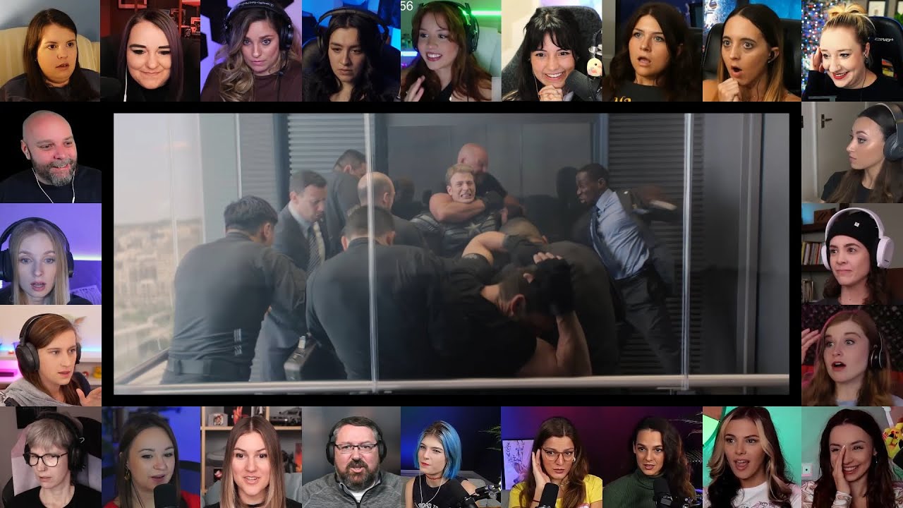 Elevator Fight - Captain America: The Winter Soldier - Reaction Mashup