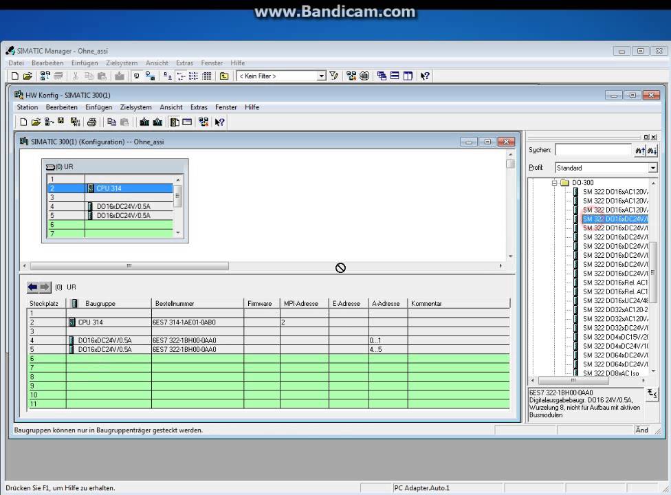Simatic Step7 S7 Projekt anlegen ohne Assistent