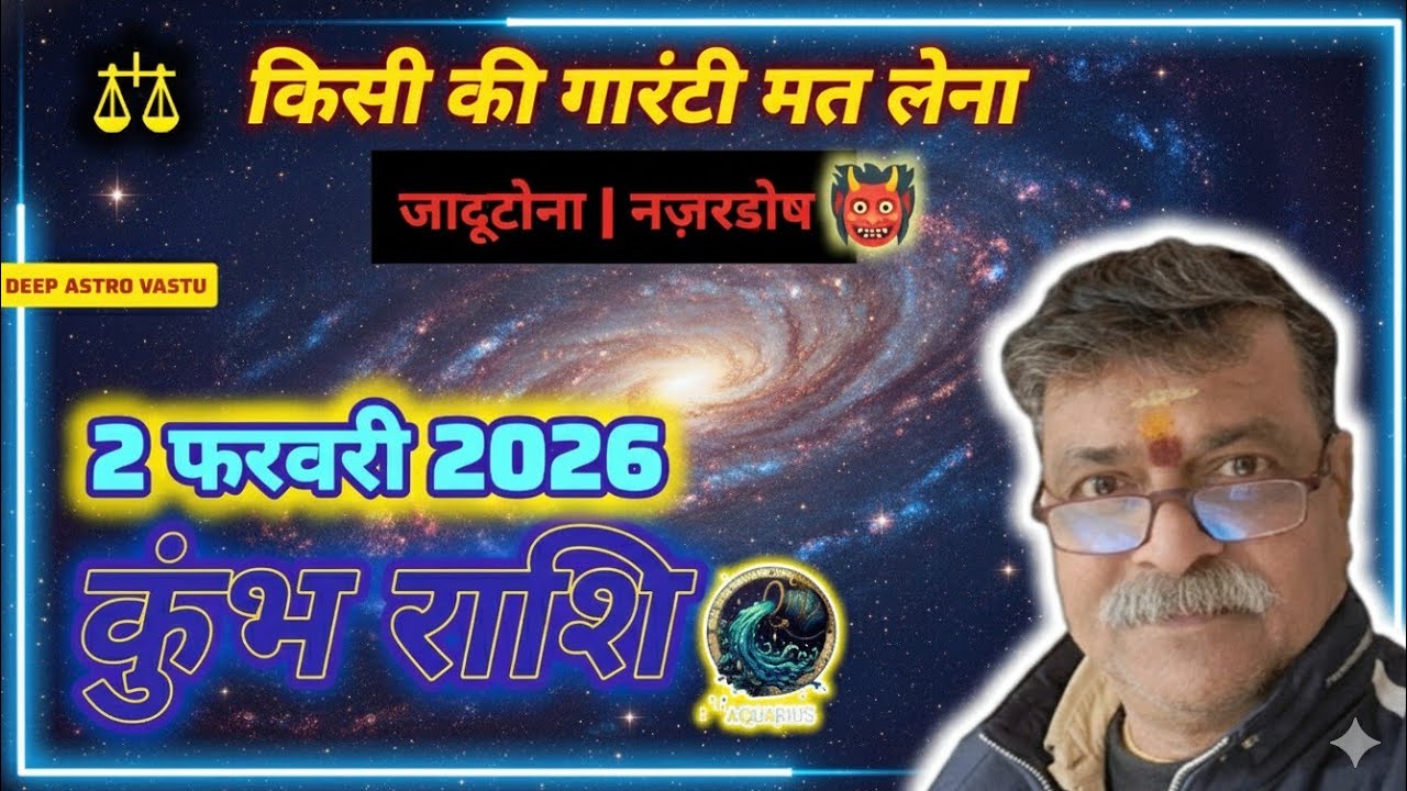 कुंभ राशि 2 फरवरी 2026 राशिफल ! ⚠️ क्या प्रॉमिस टूट जाएगा ! 👹 जादू टोना, नजर दोष ! नकारात्मक दिन 📢