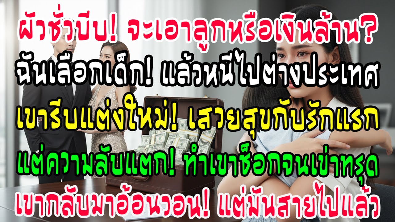 วันหย่าผัวยื่นคำขาด! ทิ้งลูกแลกสมบัติ ฉันอุ้มลูกหนีไปนอก เขาเสวยสุขกับรักแรก สุดท้ายจุดจบพีคมาก