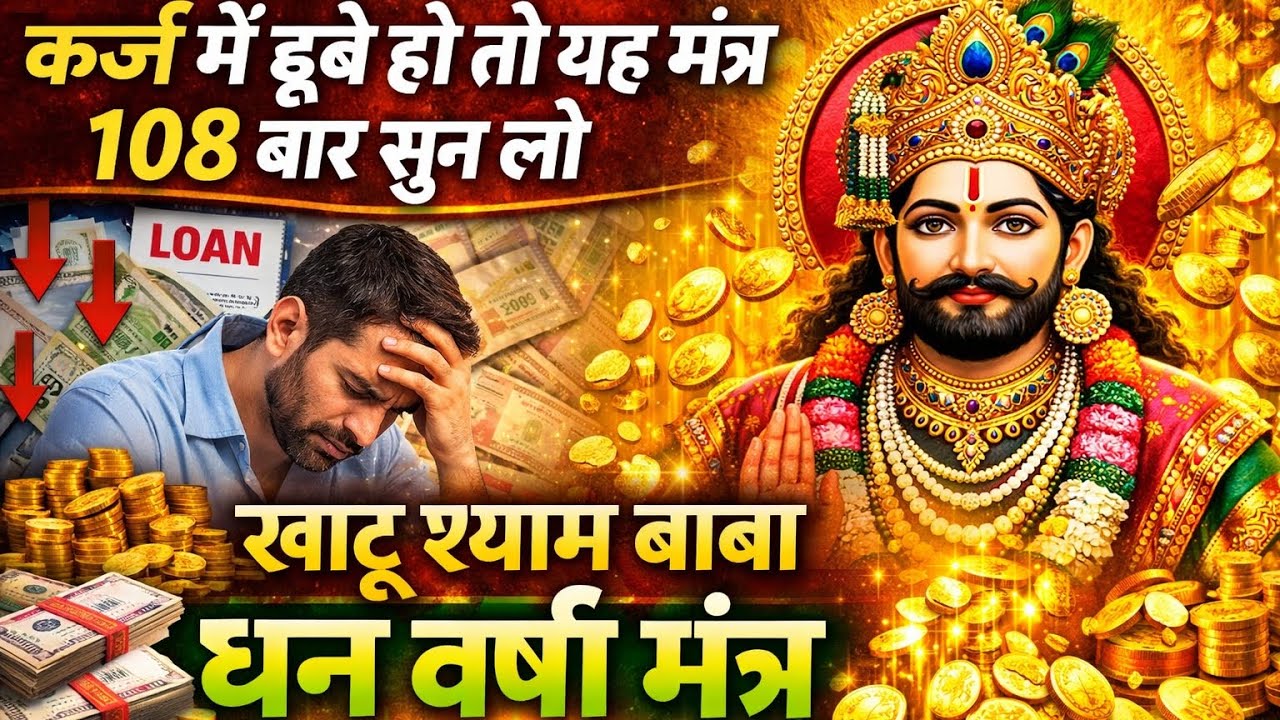 Khatu Shyam Mantra। कर्ज में डूबे हो तो यह मंत्र 108 बार सुन लो। 💰धन वर्षा मंत्र।