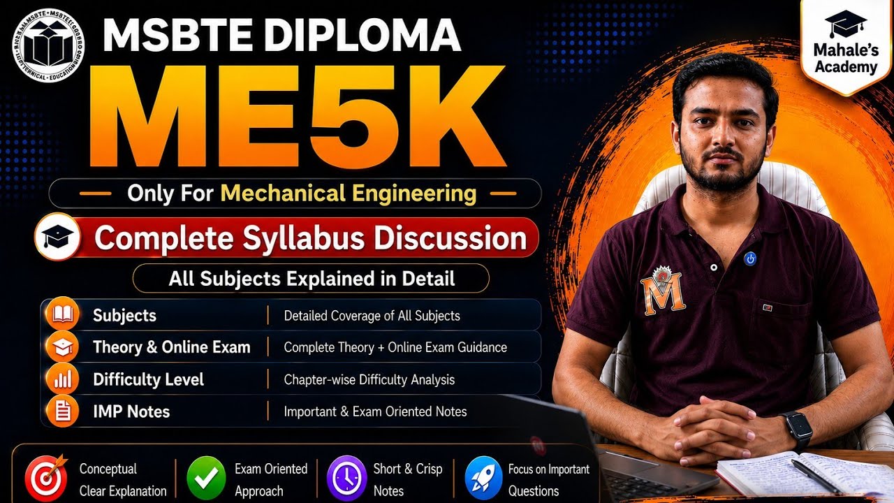 ME5K For Third Year Fifth Semester ME5K as per K Scheme MSBTE Diploma 