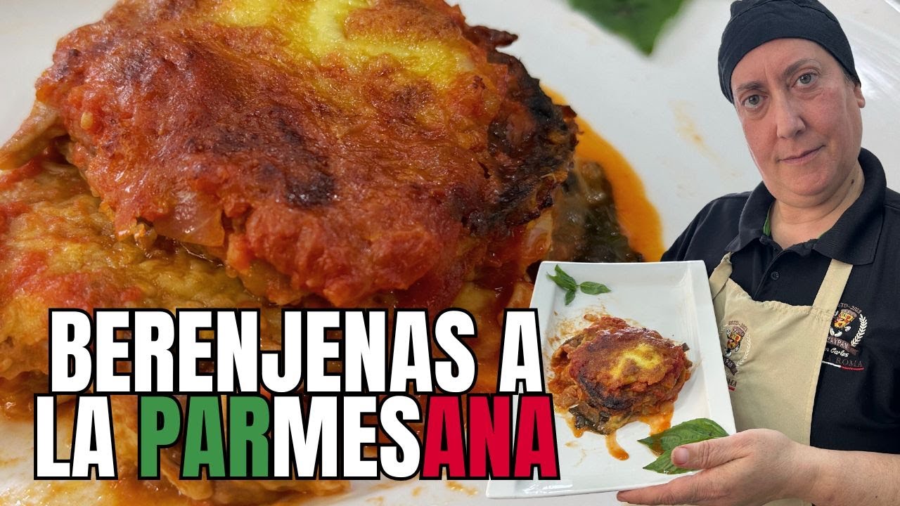 BERENJENAS a la PARMESANA: Receta ITALIANA AUTÉNTICA! con Chef Roberta || Aroma Roma🍆🇮🇹🏛️