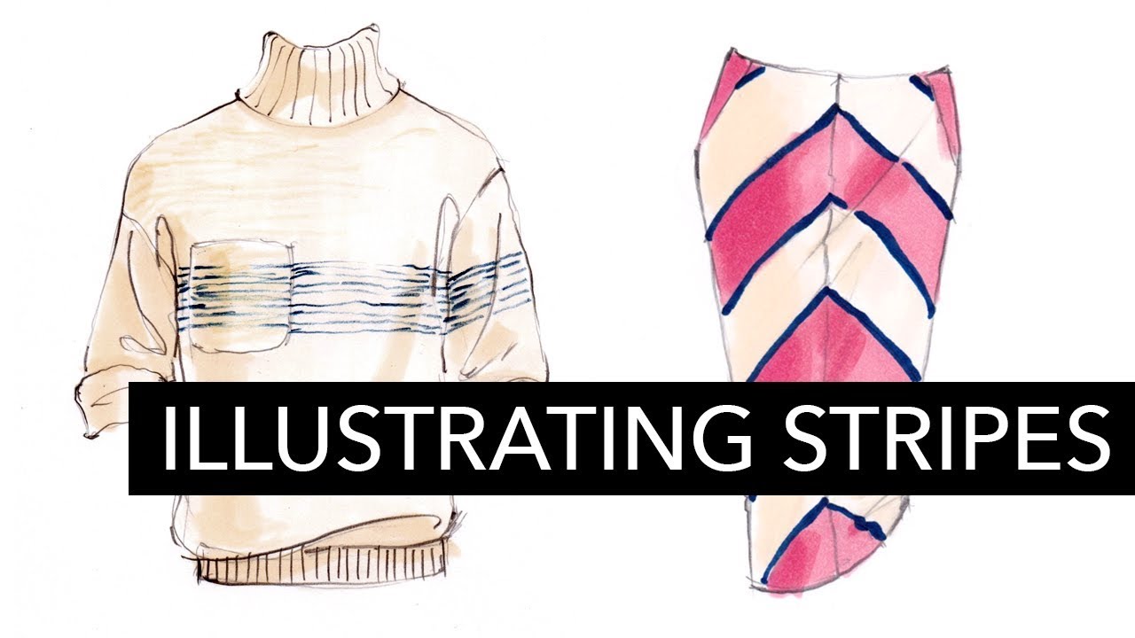 Fashion Illustration Tutorial: Stripes
