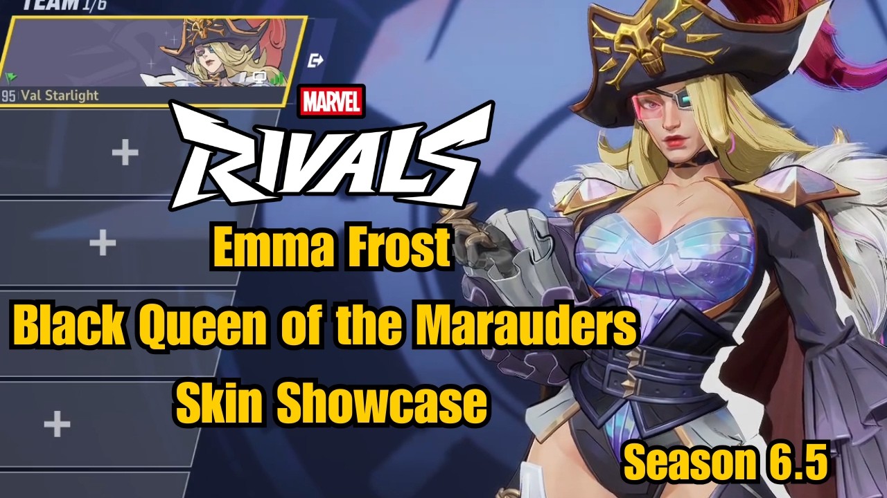 Emma Frost | Black Queen of the Marauders Skin Showcase | Marvel Rivals Gameplay Season 6.5