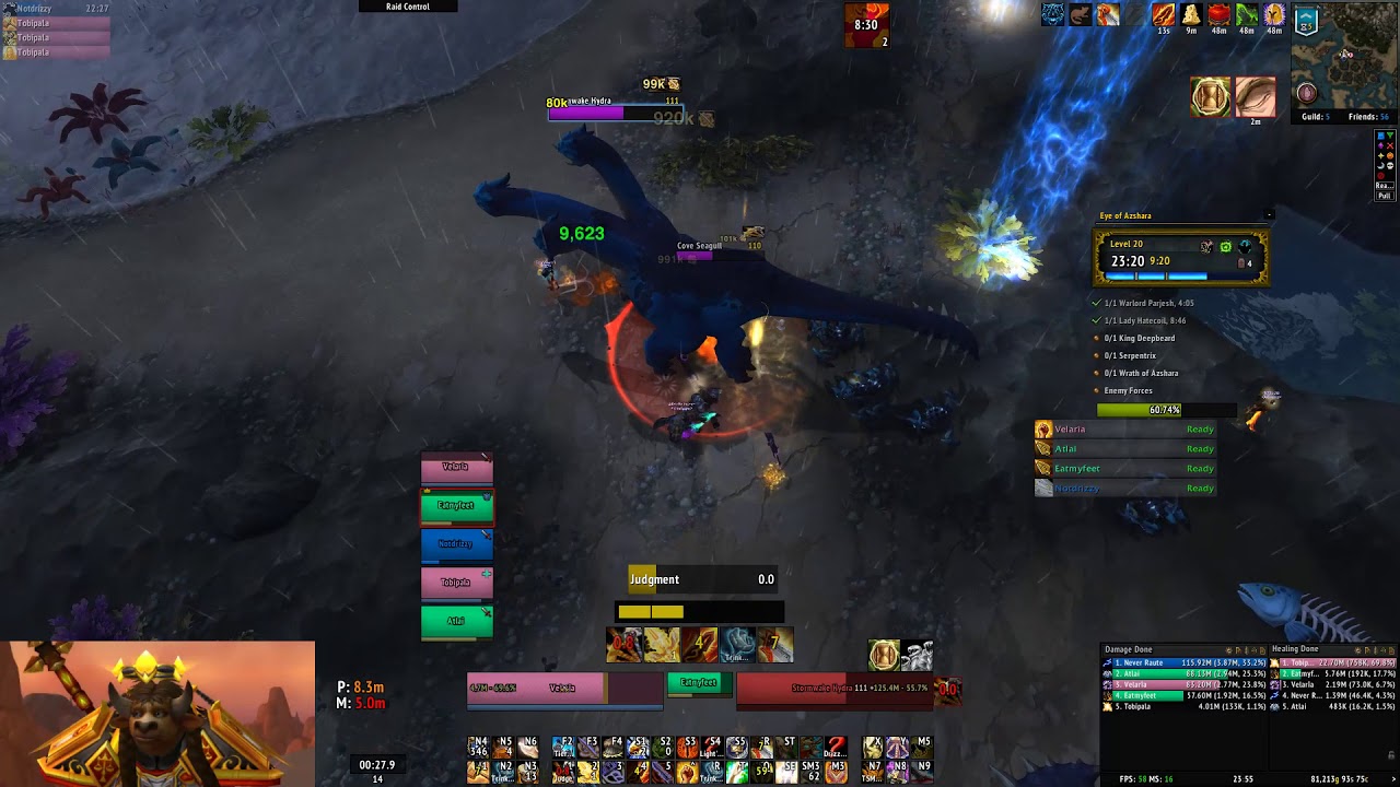 WoW Patch 7.3.5 - Eye of Azshara +20 [+2] (Retribution Paladin PoV)