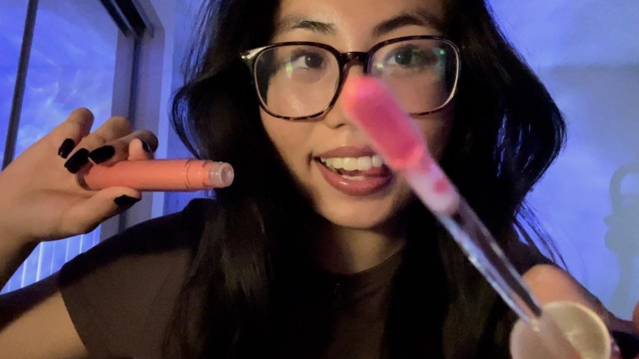 lip gloss triggers asmr  ᡣ𐭩 •｡ꪆৎ ˚ (pumping, scratching, lid + mouth  + hand sounds, tapping)