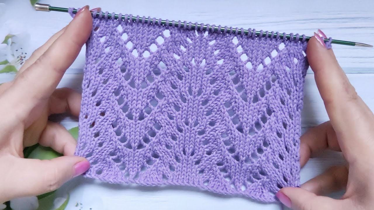 Lace Stitch Knit Pattern | Ajourmuster stricken| Punto traforato ai ferri | Punto calado a dos aguja
