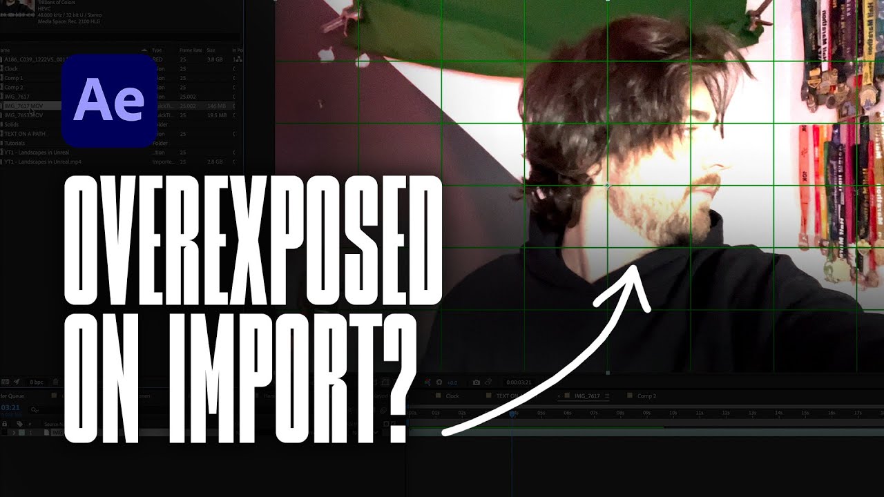 Переэкспонированное видео в Adobe After Effects?