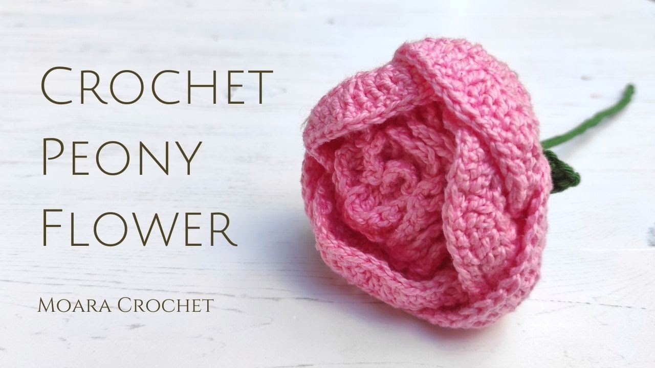 Crochet Peony Flower Pattern - Moara Crochet