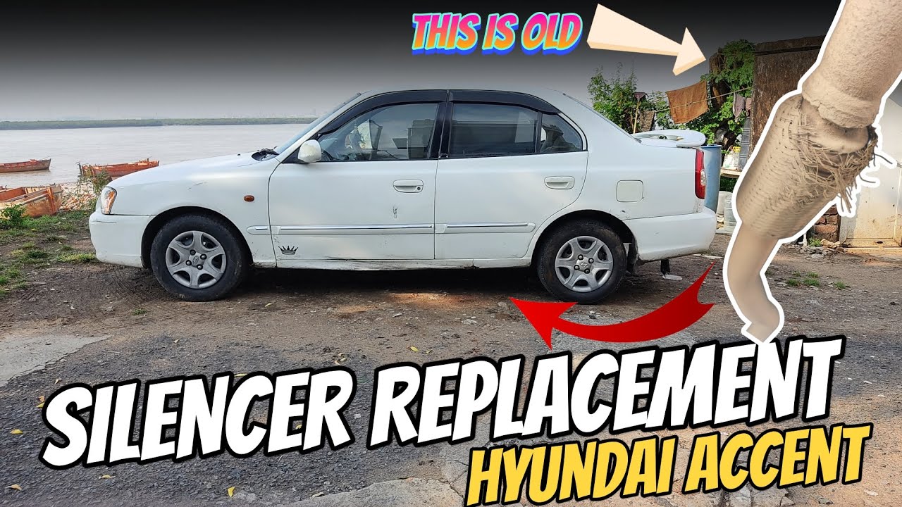 ACCENT का SILENCER फट गया !!!😥 Replace Hyundai Accent Car Silencer||How to replace Car silencer.