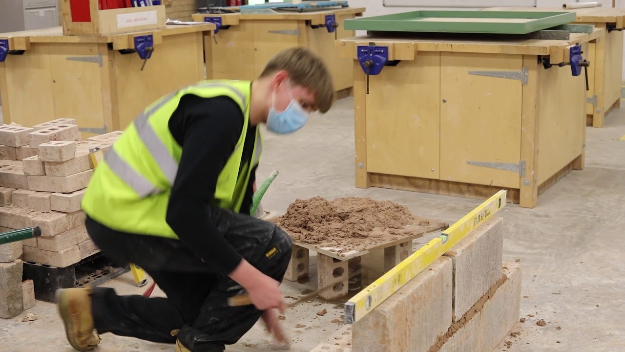 Ellis Postin Bricklaying Apprentice with Telford College and Haygate Developers