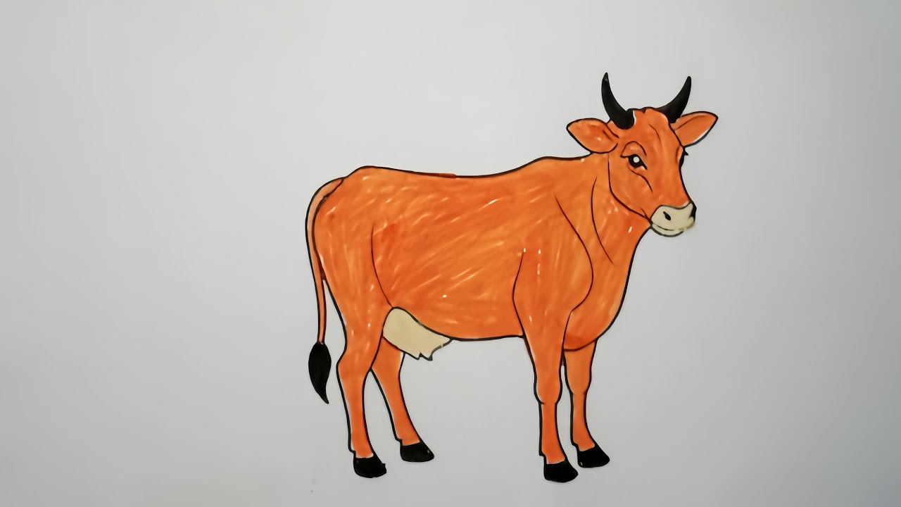 Cow 🐂 coloring pages #art #shorts #coloring #drawing #beautiful #cow #asmr #viral
