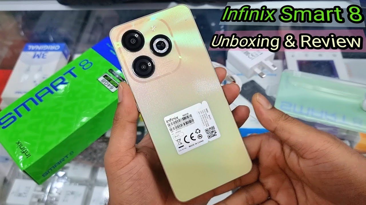 New Infinix Smart 8 Unboxing | Shiny Gold Colour 📱