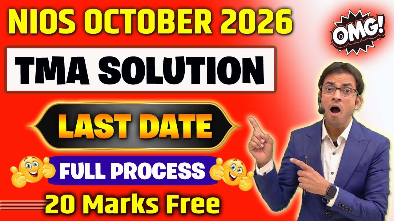 Nios October 2026 TMA Last Date | How to Upload Online Tma | 10th & 12th TMA Solution | Full Process